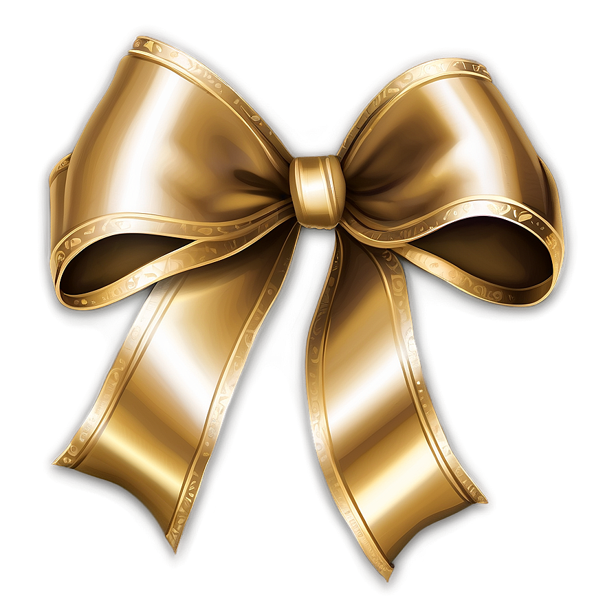 Gold Bow For Packaging Png 45 PNG image