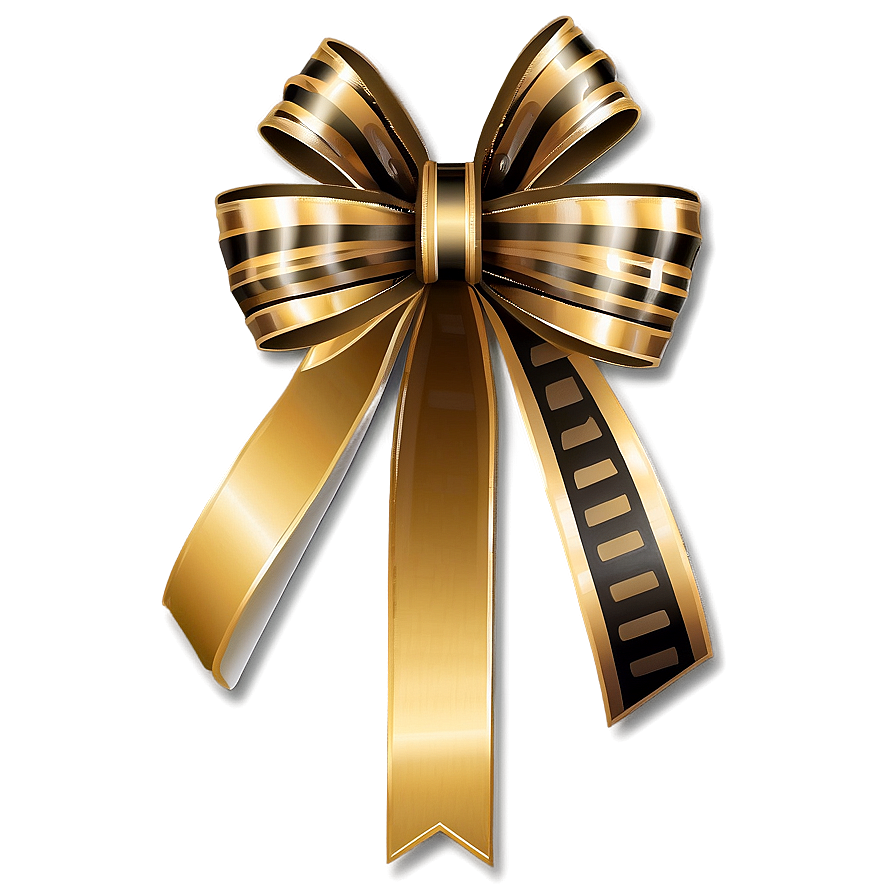 Gold Bow For Packaging Png Ymp PNG image