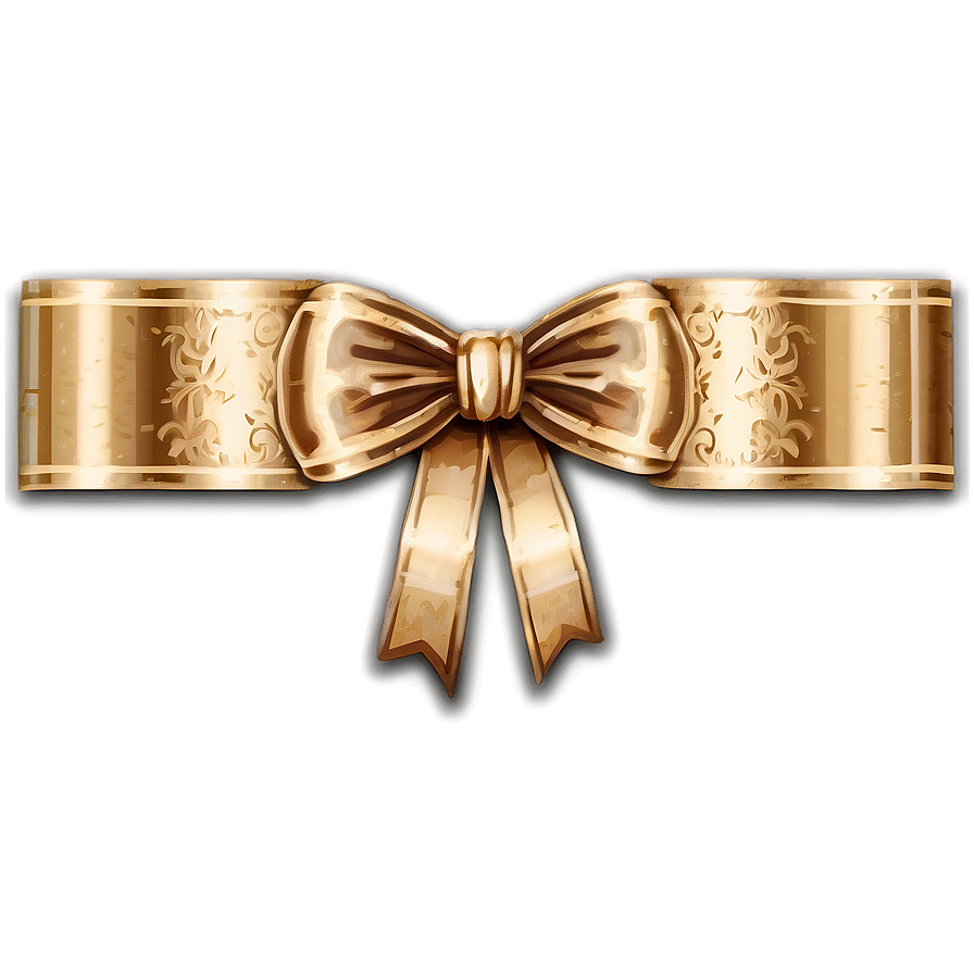 Gold Bow Ribbon Png Itl PNG image