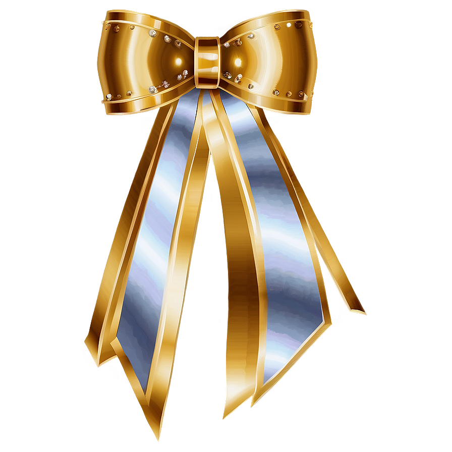 Gold Bow With Diamonds Png 13 PNG image