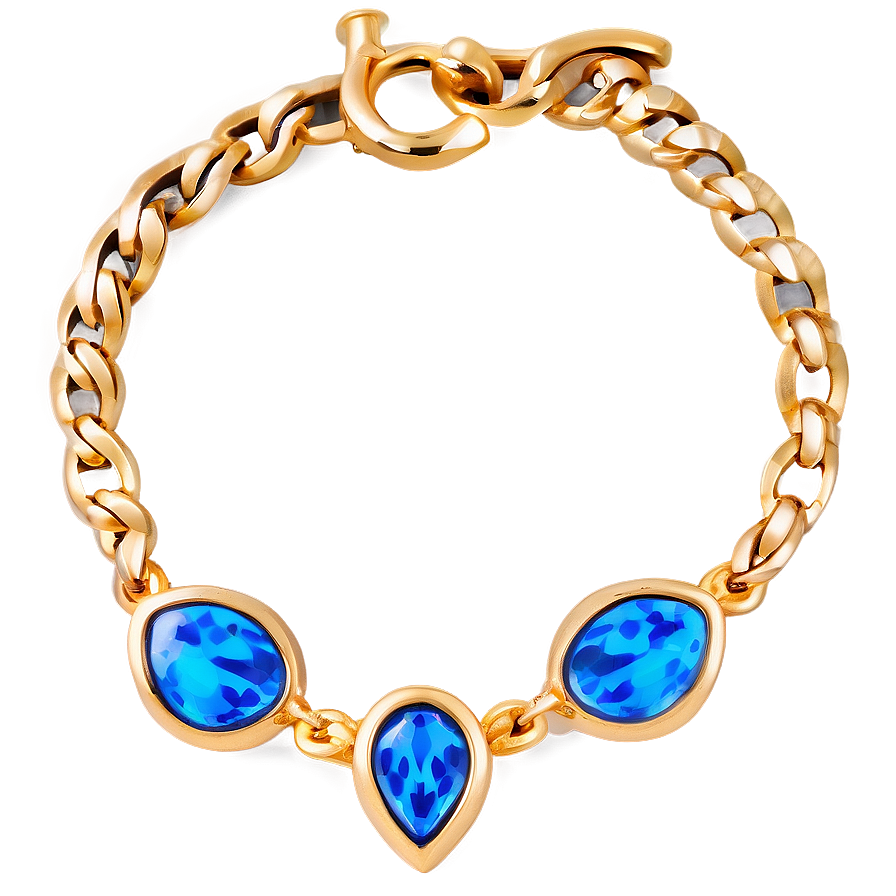 Gold Bracelet With Charms Png 6 PNG image