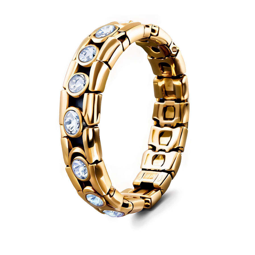 Gold Bracelet With Diamonds Png Iff PNG image