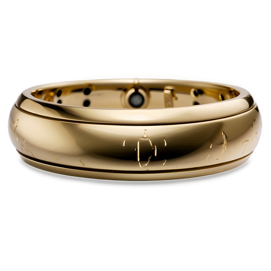 Gold Bracelet With Engraving Png 06282024 PNG image