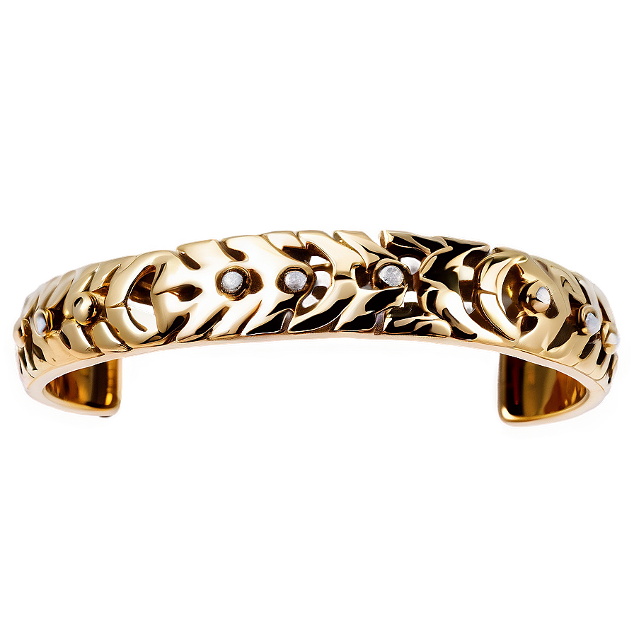 Gold Bracelet With Lockets Png 06282024 PNG image