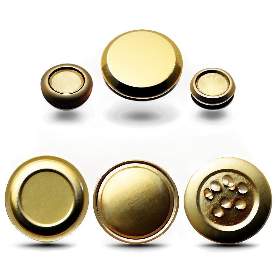 Gold Button Collection Png Ica PNG image