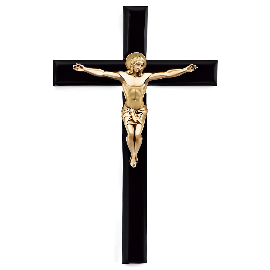 Gold Catholic Cross Design Png 06122024 PNG image