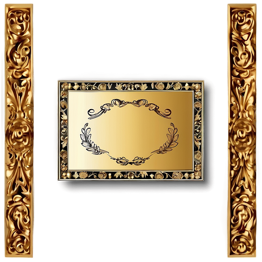 Gold Certificate Frame Png Vax PNG image