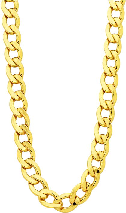 Gold Chain Link Necklace PNG image