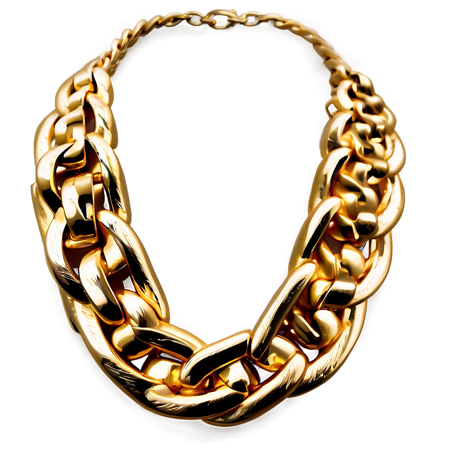 Gold Chain Necklace Png 05032024 PNG image