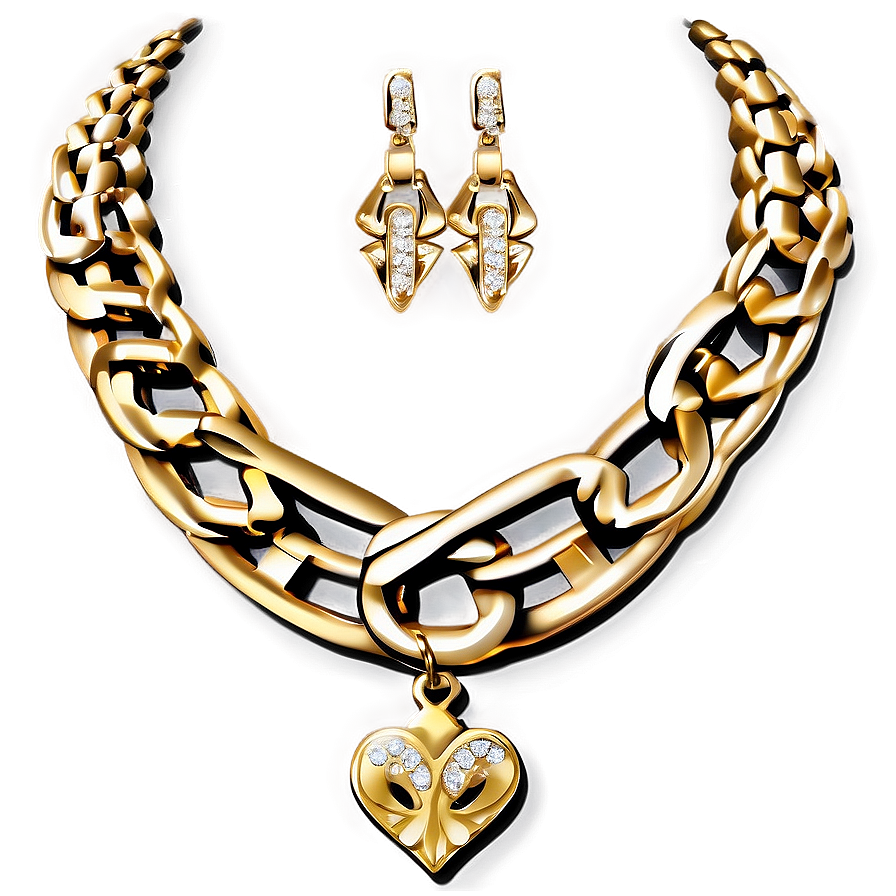 Gold Chain Set Png 87 PNG image