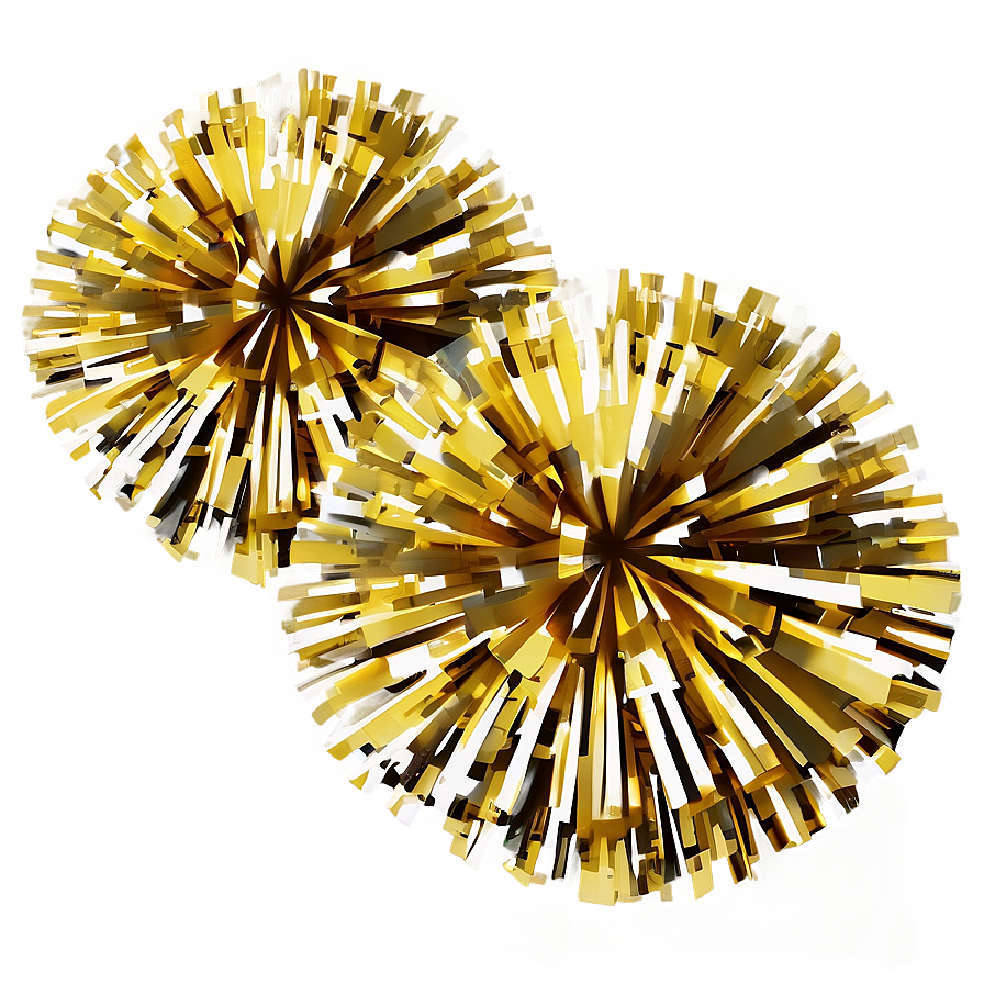 Gold Cheer Pom Poms Png 48 PNG image