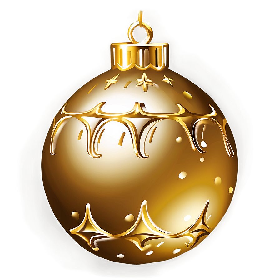 Gold Christmas Ornament A PNG image