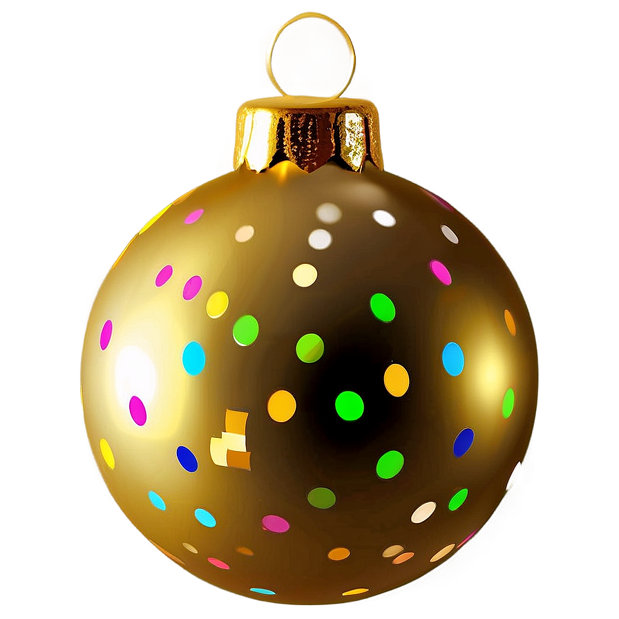 Gold Christmas Ornament B PNG image