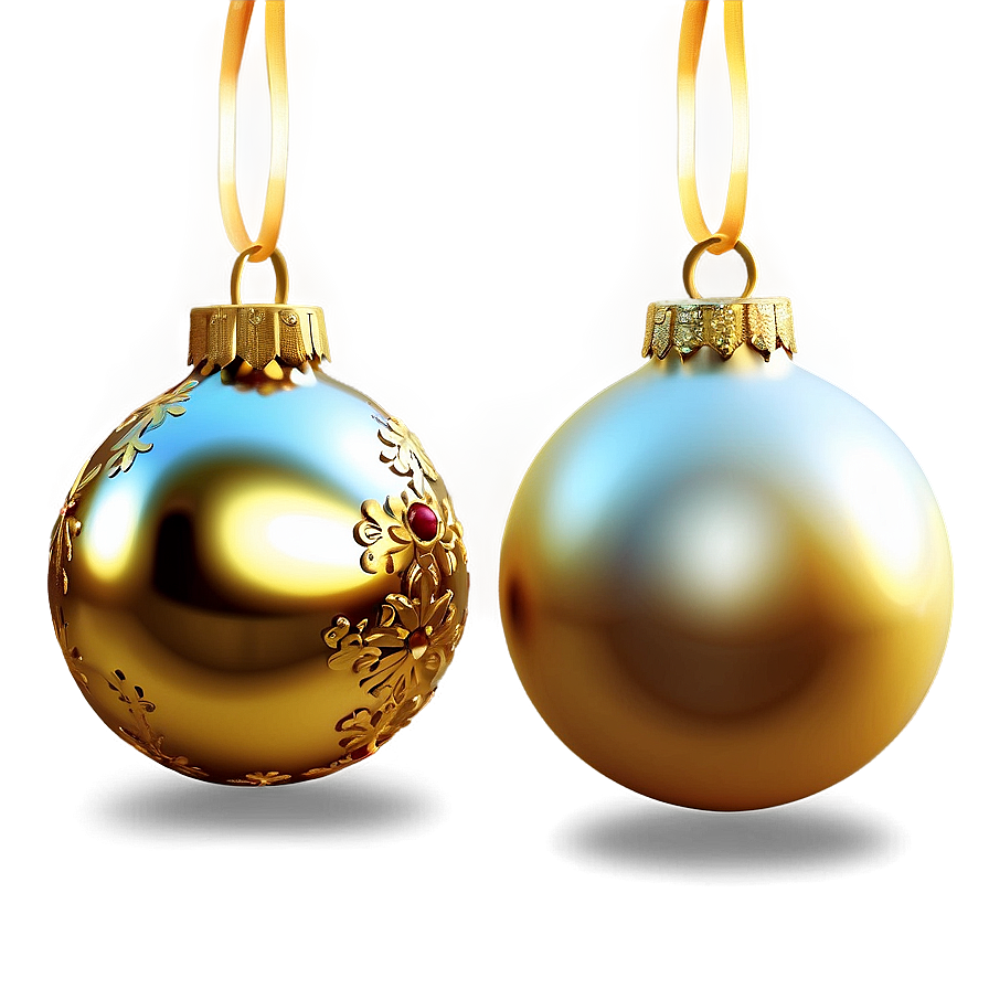 Gold Christmas Ornaments Png 54 PNG image