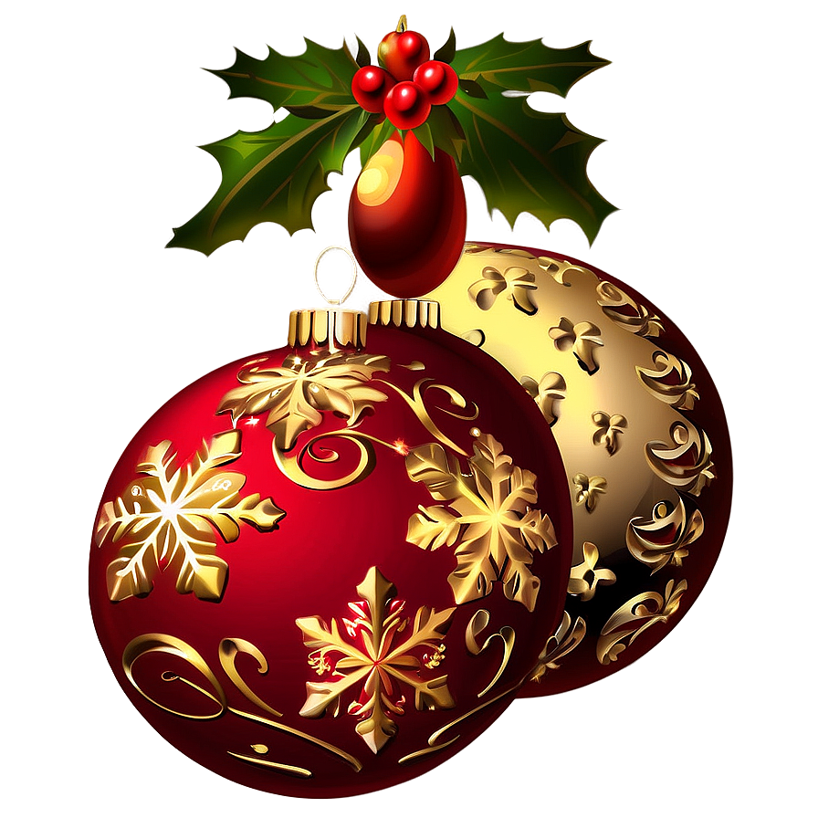 Gold Christmas Ornaments Png Cjk22 PNG image