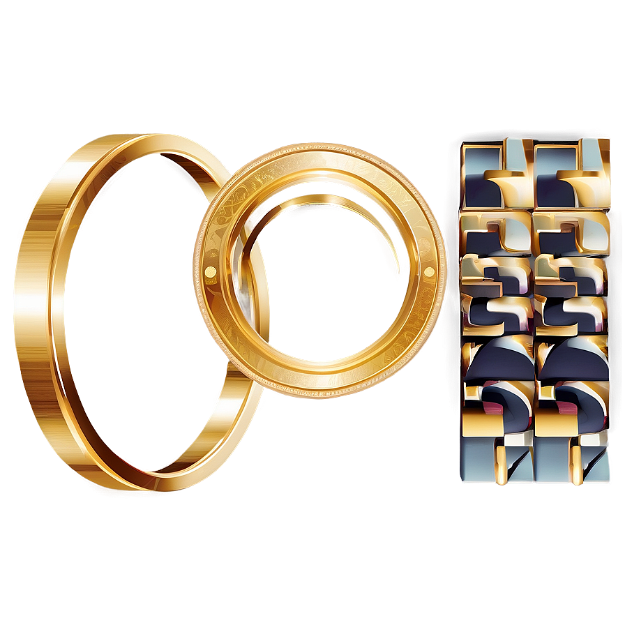 Gold Circle Border Clipart Png 06262024 PNG image