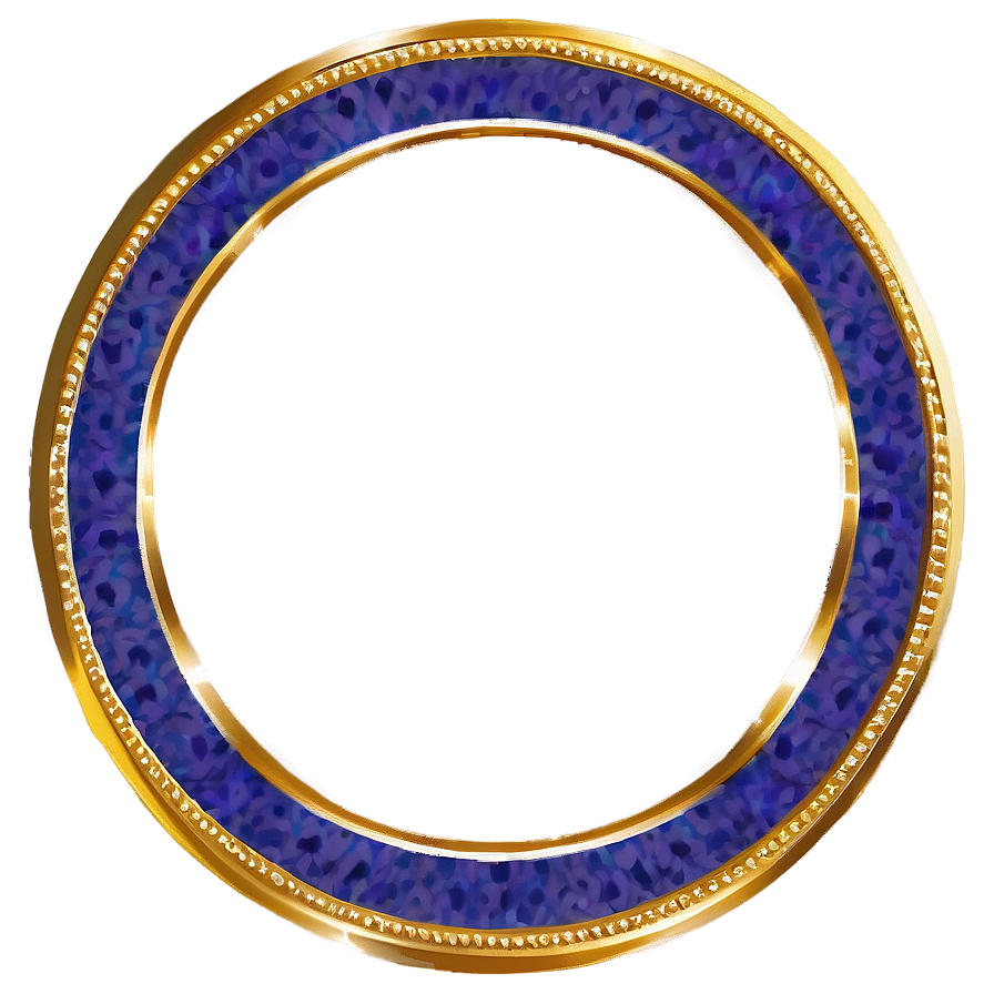 Gold Circle Frame Design Png 06262024 PNG image