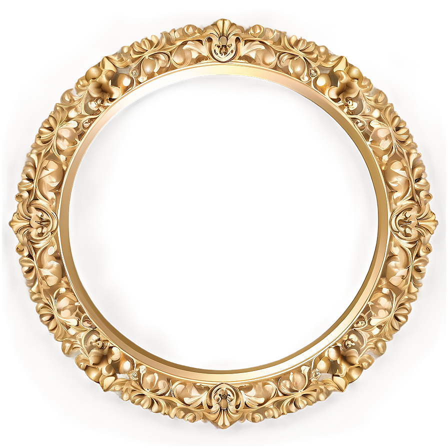 Gold Circle Frame For Wedding Png 06262024 PNG image