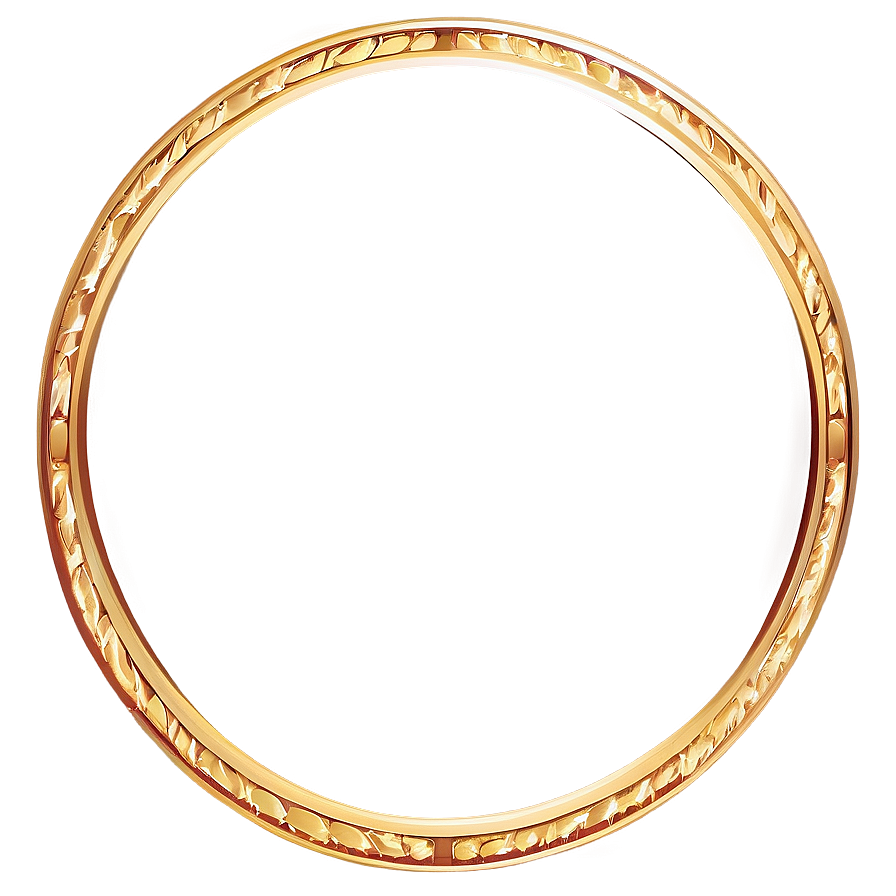 Gold Circle Line Border Png 13 PNG image