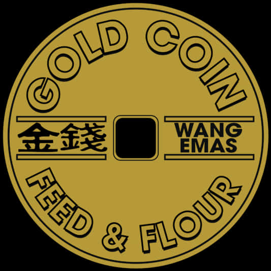 Gold Coin Feedand Flour Logo PNG image