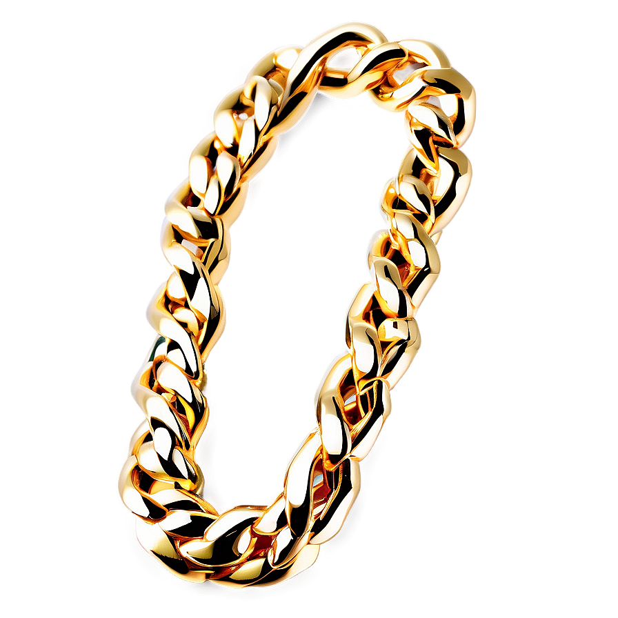 Gold Cuban Link Chain Png 13 PNG image