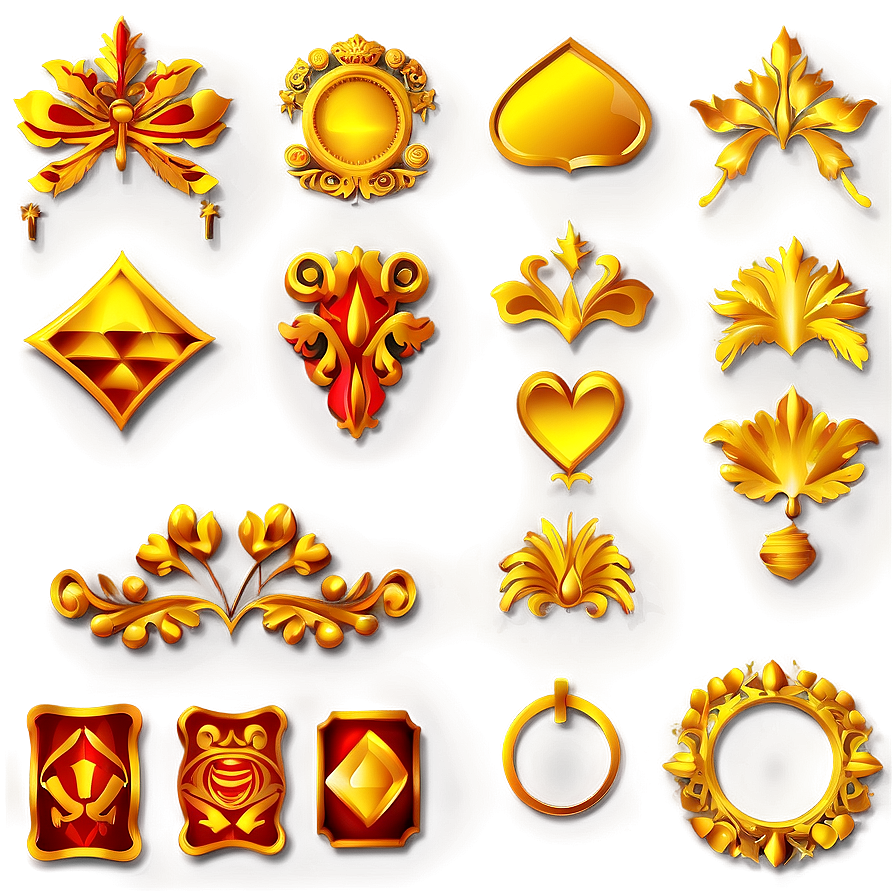 Gold Design Elements Png 06262024 PNG image