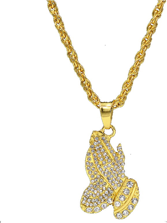 Gold Diamond Butterfly Pendant Necklace PNG image