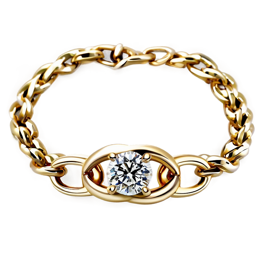 Gold Diamond Chain Png 05042024 PNG image