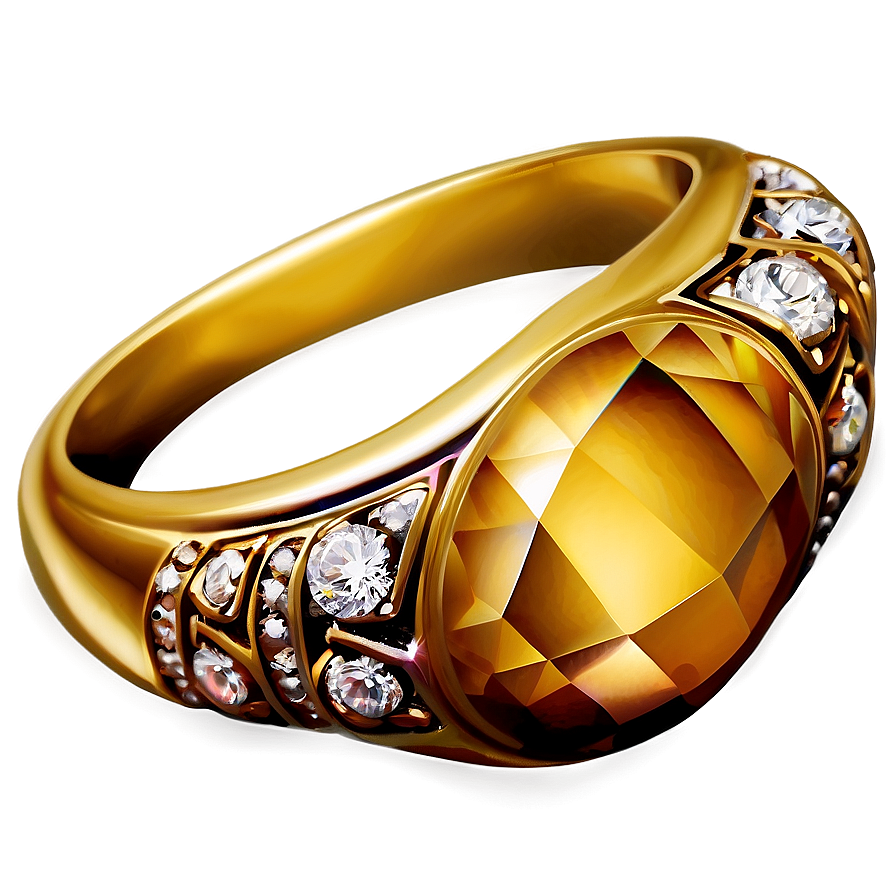 Gold Diamond Ring Png 90 PNG image