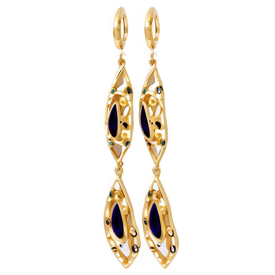 Gold Earring Set Png Nkw PNG image