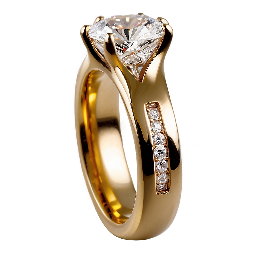 Gold Engagement Ring Png 19 PNG image