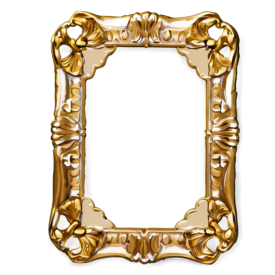 Gold Fancy Frame Png 06132024 PNG image