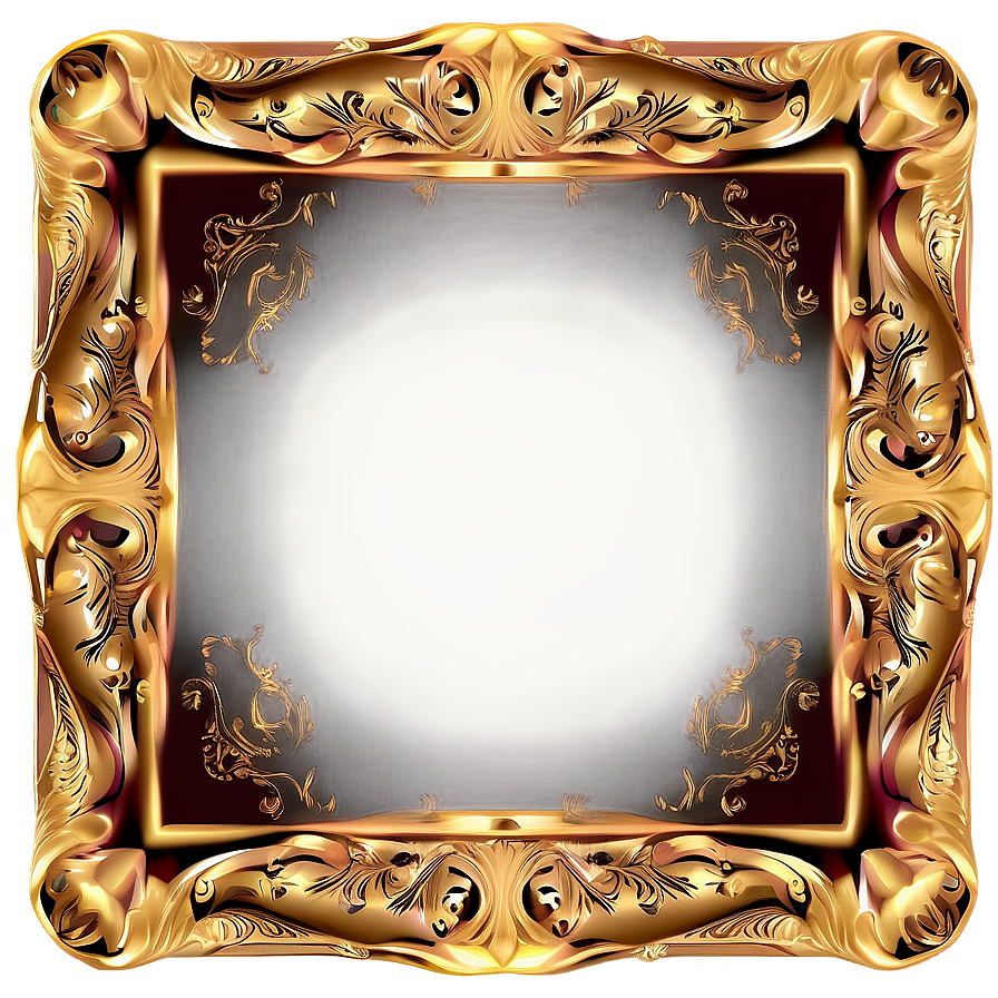 Gold Fancy Frame Png 06132024 PNG image