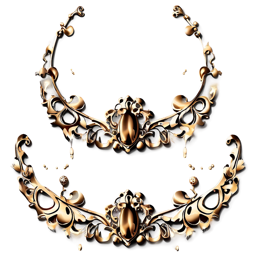 Gold Filigree Embellishment Png 30 PNG image