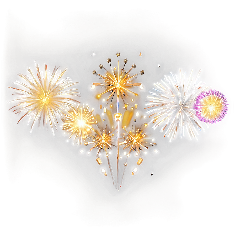 Gold Fireworks Finale Png 06292024 PNG image