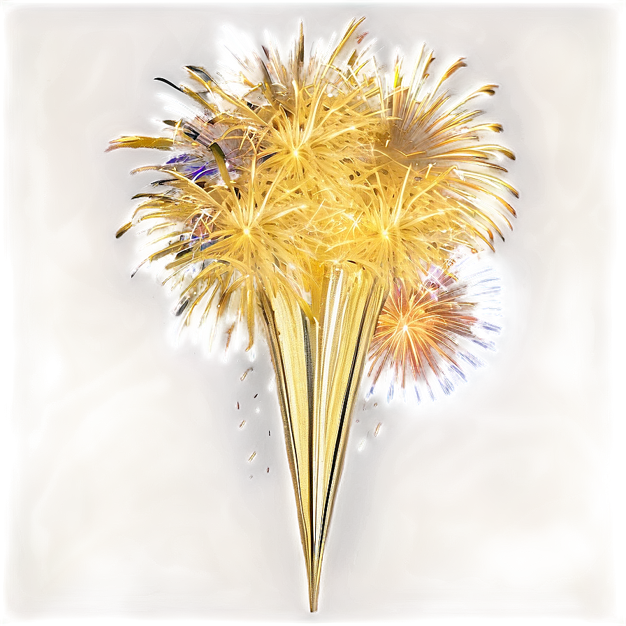 Gold Fireworks Zenith Png 06292024 PNG image