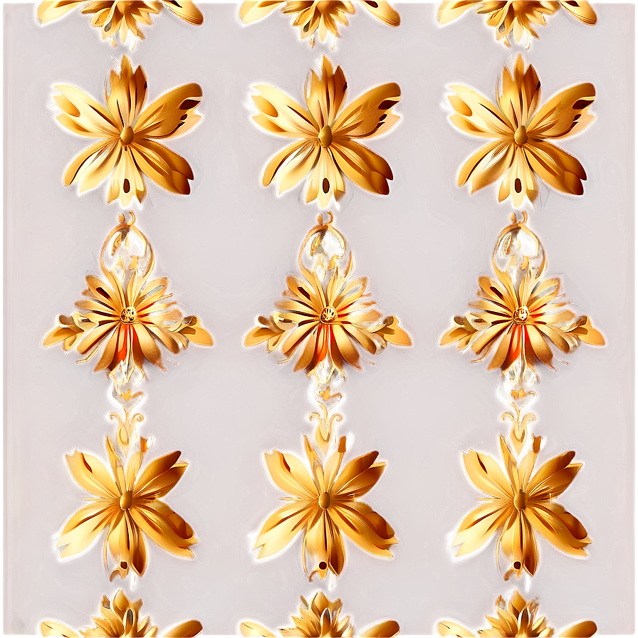 Gold Floral Pattern Png Nsd94 PNG image