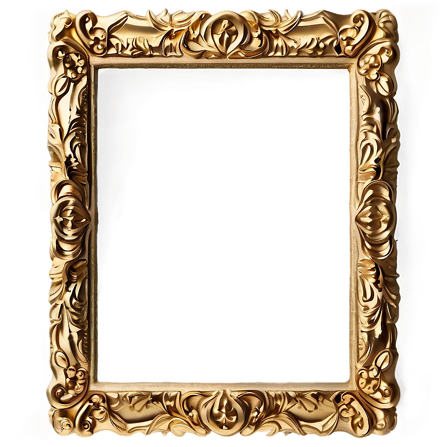 Gold Foil Frame Png 06252024 PNG image