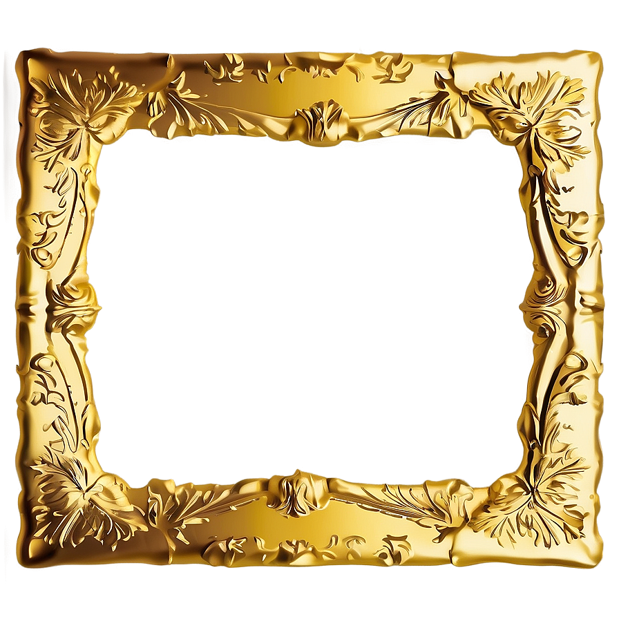 Gold Foil Frame Png 06252024 PNG image