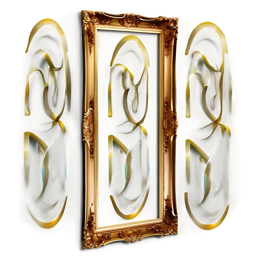 Gold Frame On Wall Png Xbf70 PNG image