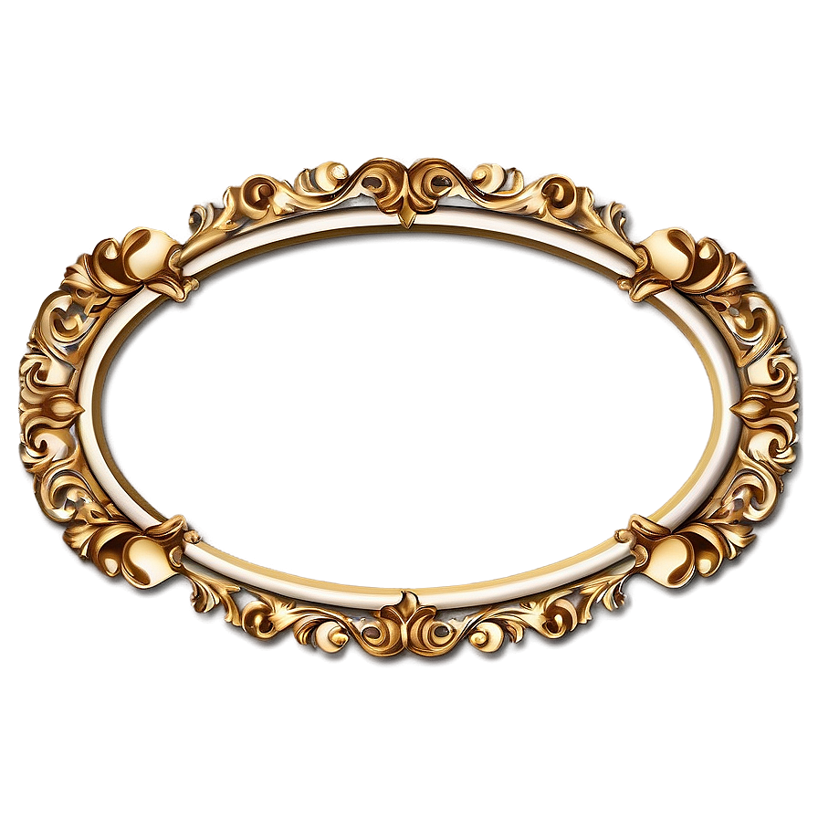 Gold Frame Oval Png Xeb PNG image