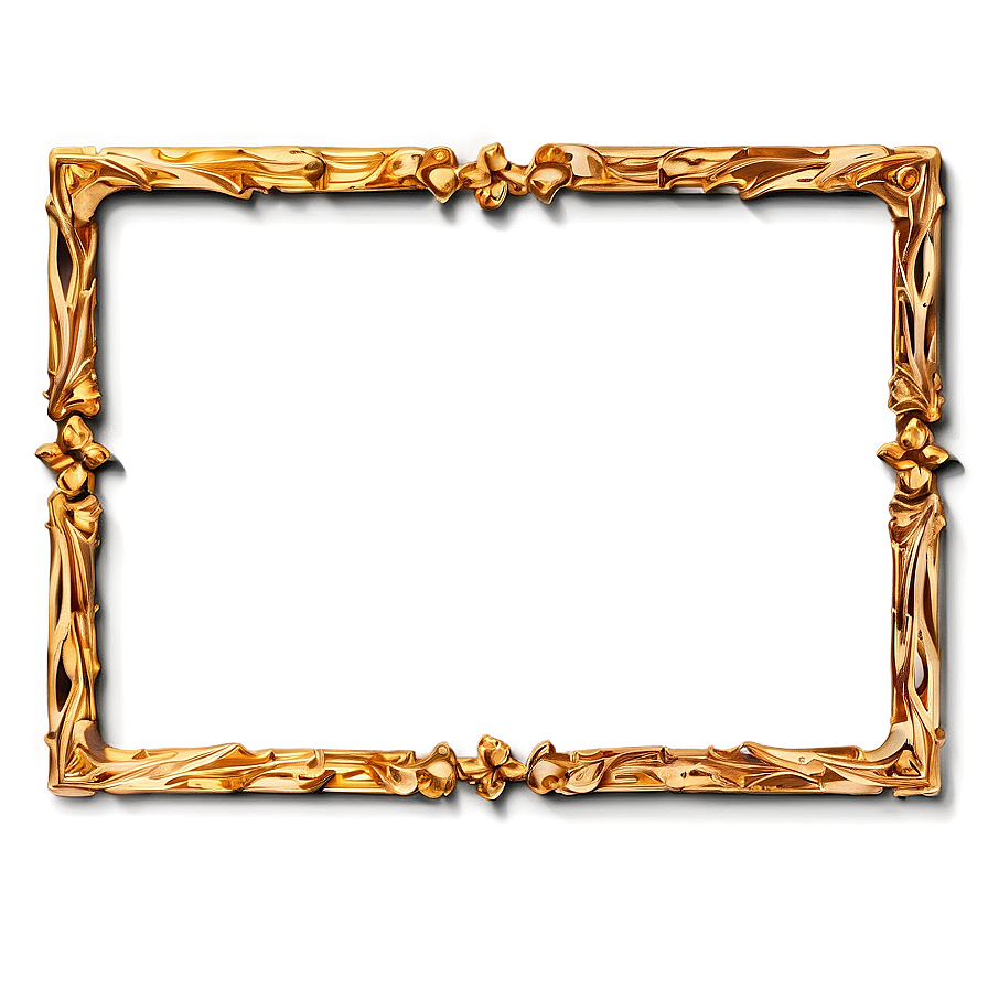 Gold Frame Photo Border Png Trm PNG image