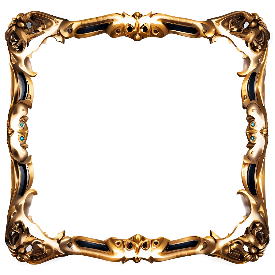 Gold Frame Text Box Png 05042024 PNG image