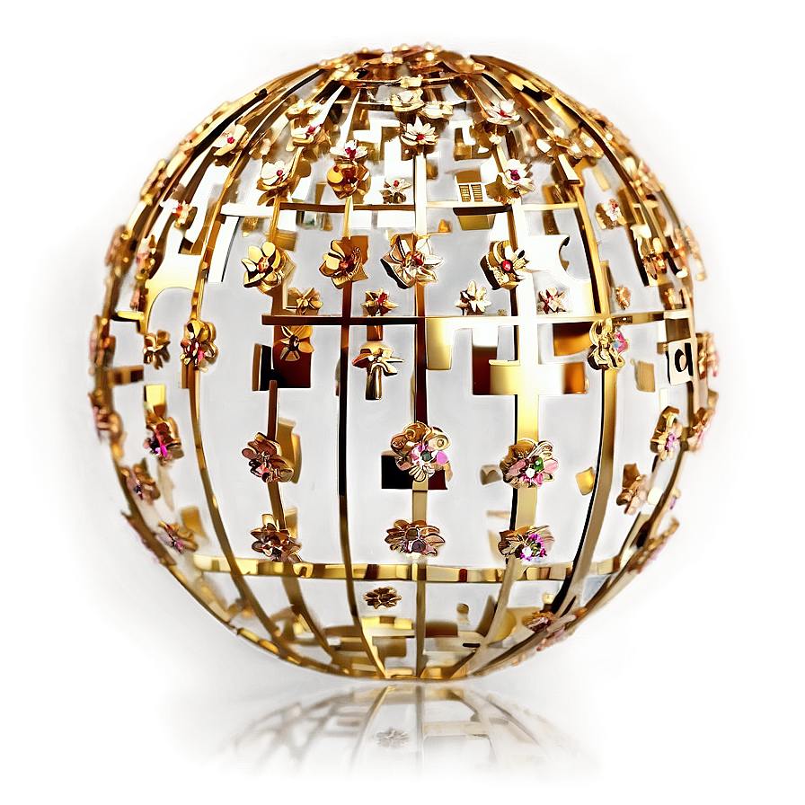 Gold Glitter Ball Png Gnu36 PNG image