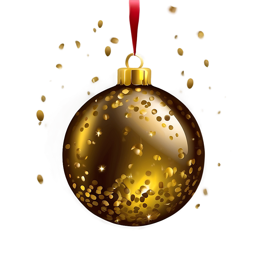 Gold Glitter Christmas Tree Bauble Png Kpf4 PNG image