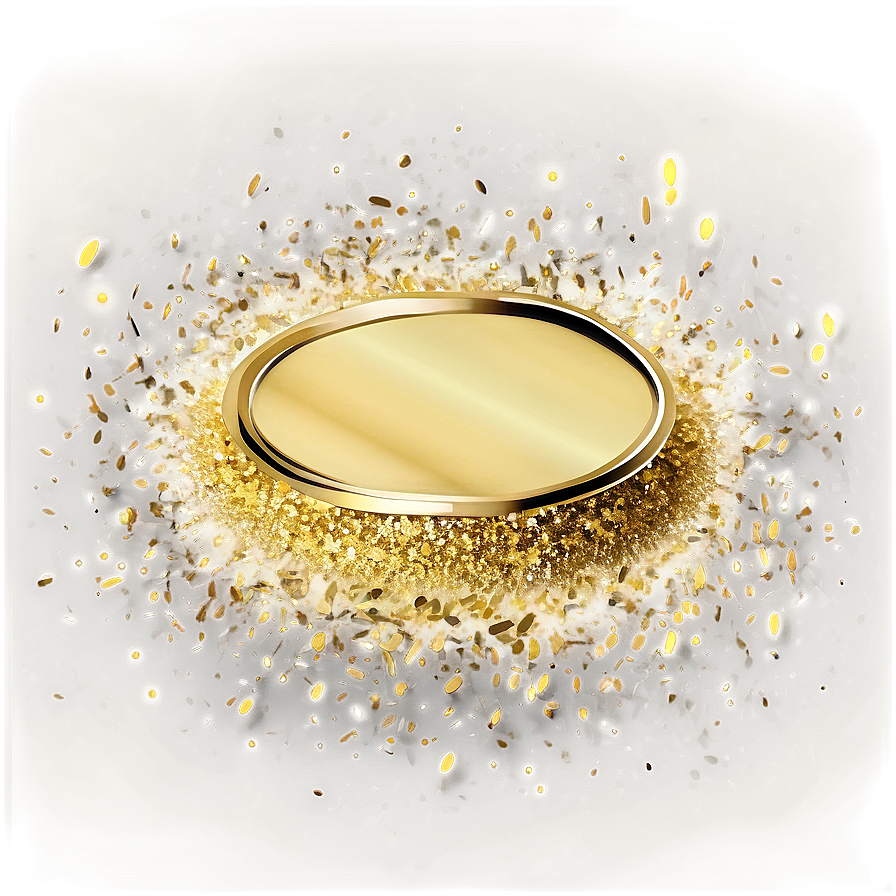 Gold Glitter Circle Png 05232024 PNG image