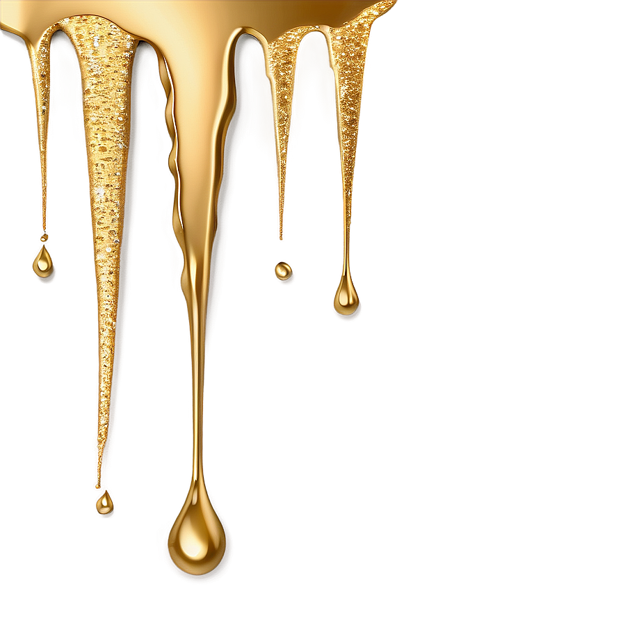 Gold Glitter Drip For Backgrounds Png 06282024 PNG image