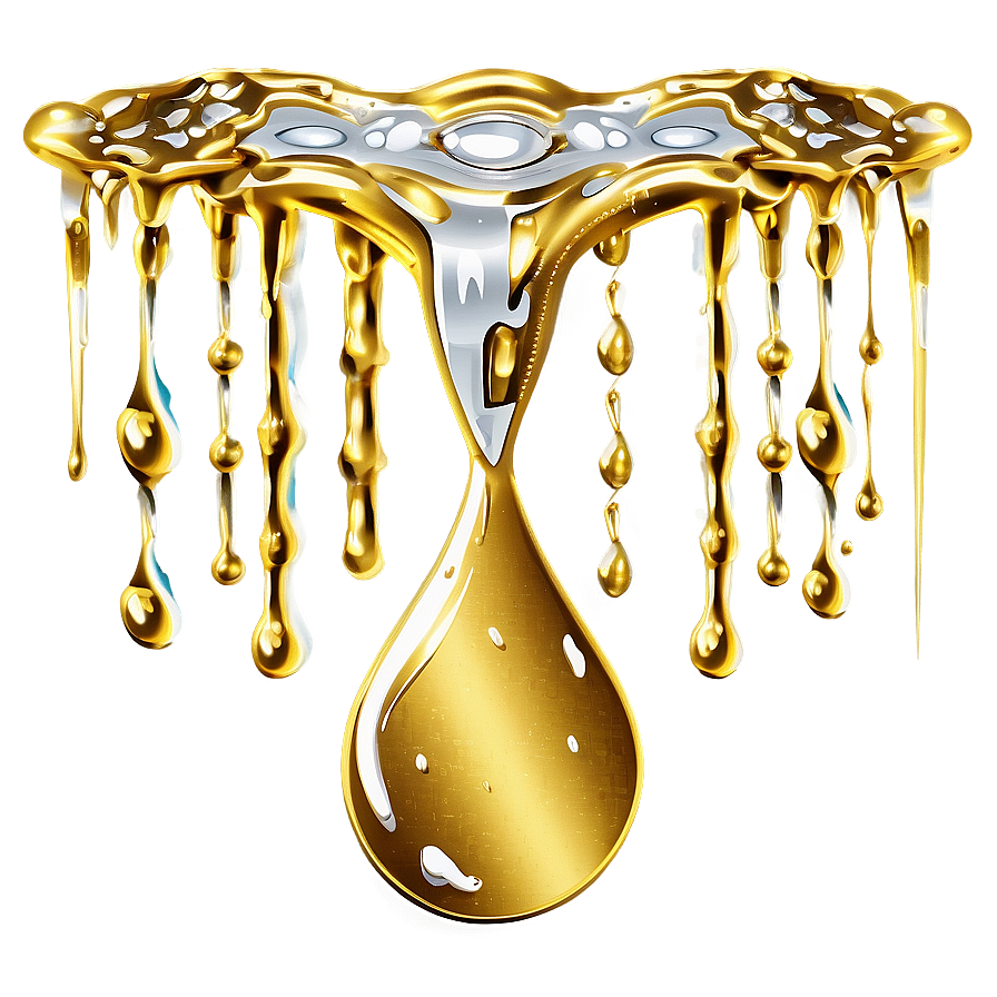 Gold Glitter Drip For Crafts Png 06282024 PNG image