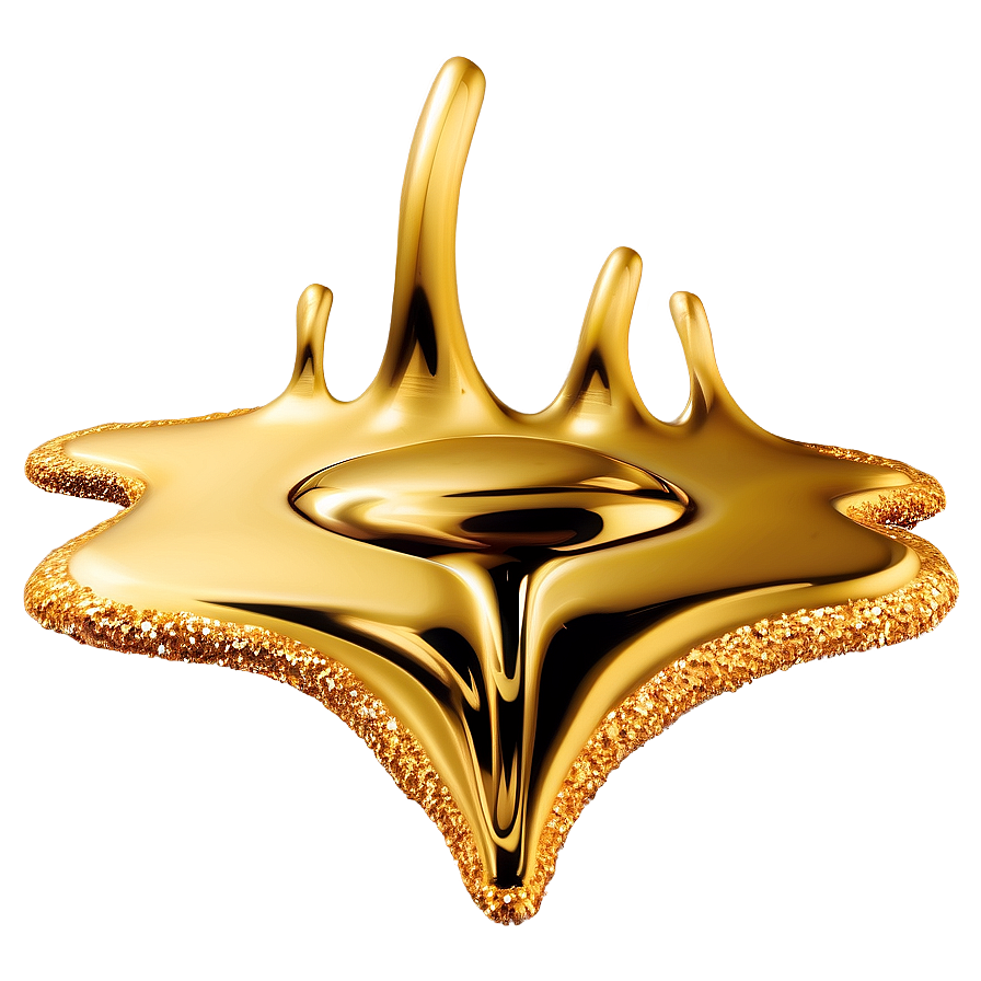 Gold Glitter Drip For Logos Png 06282024 PNG image