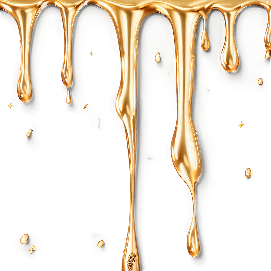 Gold Glitter Drip Illustration Png 06282024 PNG image